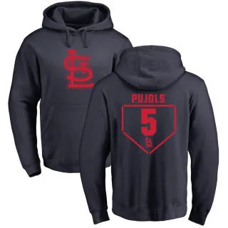 Men's St. Louis Cardinals Albert Pujols Navy Branded RBI Pullover Hoodie -