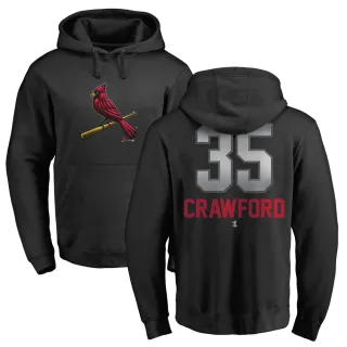 Men's St. Louis Cardinals Brandon Crawford Black Branded Midnight Mascot Pullover Hoodie -