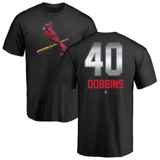 Men's St. Louis Cardinals Hunter Dobbins Black Midnight Mascot T-Shirt