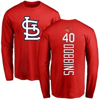 Men's St. Louis Cardinals Hunter Dobbins Red Backer Long Sleeve T-Shirt