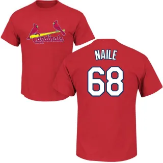 Men's St. Louis Cardinals James Naile Red Roster T-Shirt