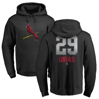 Men's St. Louis Cardinals Ramon Urias Black Branded Midnight Mascot Pullover Hoodie -