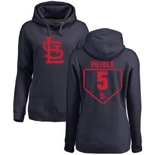 Women's St. Louis Cardinals Albert Pujols Navy Branded RBI Pullover Hoodie -
