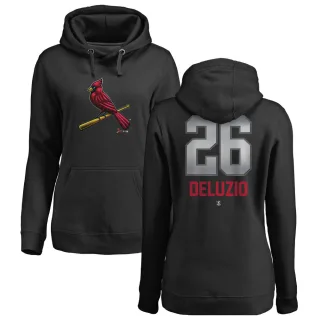 Women's St. Louis Cardinals Ben DeLuzio Black Branded Midnight Mascot Pullover Hoodie -