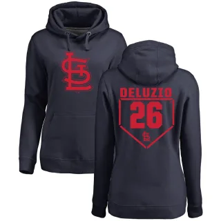 Women's St. Louis Cardinals Ben DeLuzio Navy Branded RBI Pullover Hoodie -