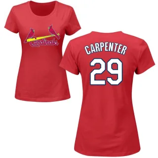 Women's St. Louis Cardinals Chris Carpenter Red Roster T-Shirt