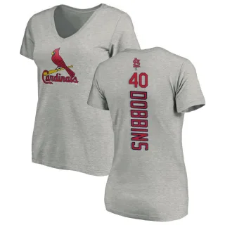 Women's St. Louis Cardinals Hunter Dobbins Ash Backer Slim Fit T-Shirt