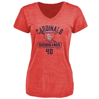 Women's St. Louis Cardinals Hunter Dobbins Red Base Runner T-Shirt