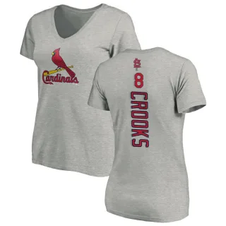Women's St. Louis Cardinals Jimmy Crooks Ash Backer Slim Fit T-Shirt