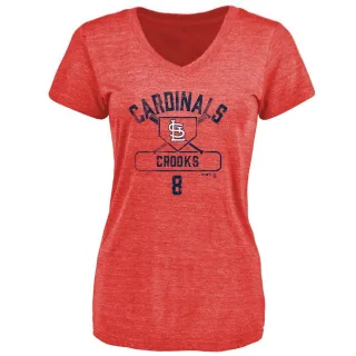Women's St. Louis Cardinals Jimmy Crooks Red Base Runner T-Shirt