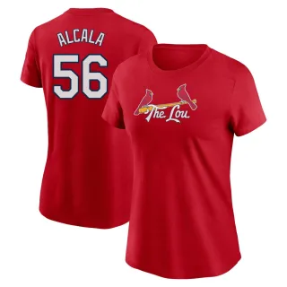 Women's St. Louis Cardinals Jorge Alcala Red 2024 City Connect Fuse T-Shirt