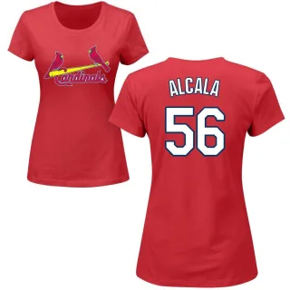 Women's St. Louis Cardinals Jorge Alcala Red Roster T-Shirt