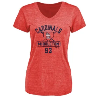 Women's St. Louis Cardinals Keynan Middleton Red Base Runner T-Shirt