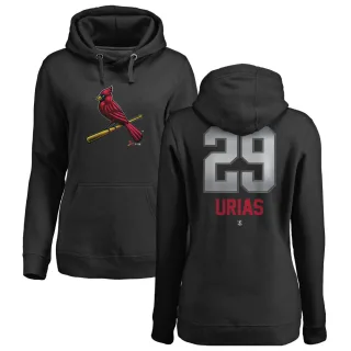 Women's St. Louis Cardinals Ramon Urias Black Branded Midnight Mascot Pullover Hoodie -