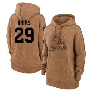 Women's St. Louis Cardinals Ramon Urias Brown 2023 Salute to Service Pullover Hoodie