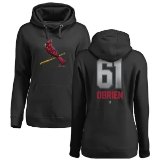 Women's St. Louis Cardinals Riley O'Brien Black Branded Midnight Mascot Pullover Hoodie -