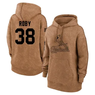 Women's St. Louis Cardinals Tekoah Roby Brown 2023 Salute to Service Pullover Hoodie