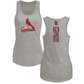 Women's St. Louis Cardinals Yohel Pozo Ash Backer Tank Top