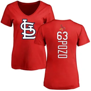 Women's St. Louis Cardinals Yohel Pozo Red Backer Slim Fit T-Shirt