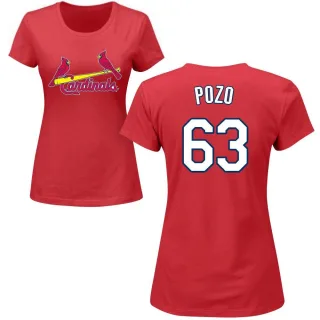 Women's St. Louis Cardinals Yohel Pozo Red Roster T-Shirt