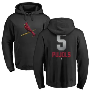 Youth St. Louis Cardinals Albert Pujols Black Branded Midnight Mascot Pullover Hoodie -