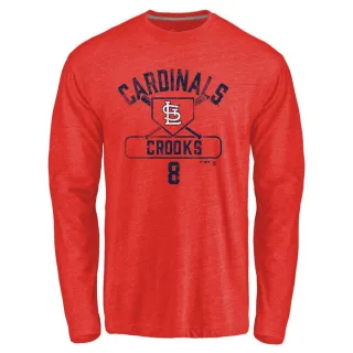 Youth St. Louis Cardinals Jimmy Crooks Red Base Runner Long Sleeve T-Shirt