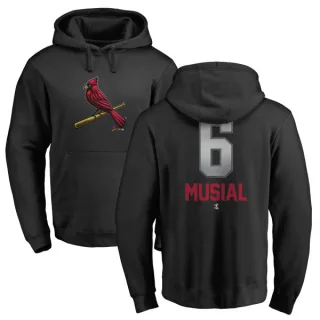 Youth St. Louis Cardinals Stan Musial Black Branded Midnight Mascot Pullover Hoodie -