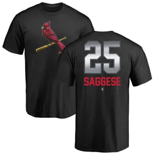 Youth St. Louis Cardinals Thomas Saggese Black Midnight Mascot T-Shirt