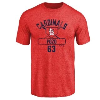 Youth St. Louis Cardinals Yohel Pozo Red Base Runner T-Shirt